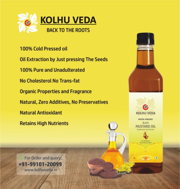 Kolhuveda Wood-Pressed Black Mustard Oil - Image 3