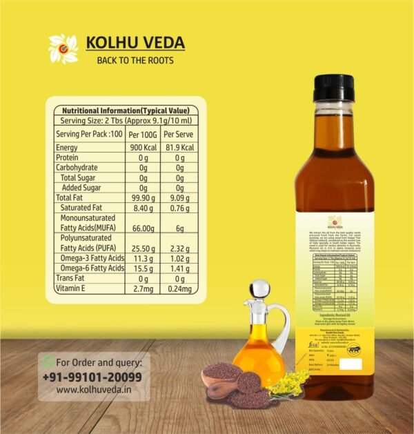 Kolhuveda Wood-Pressed Black Mustard Oil - Image 4