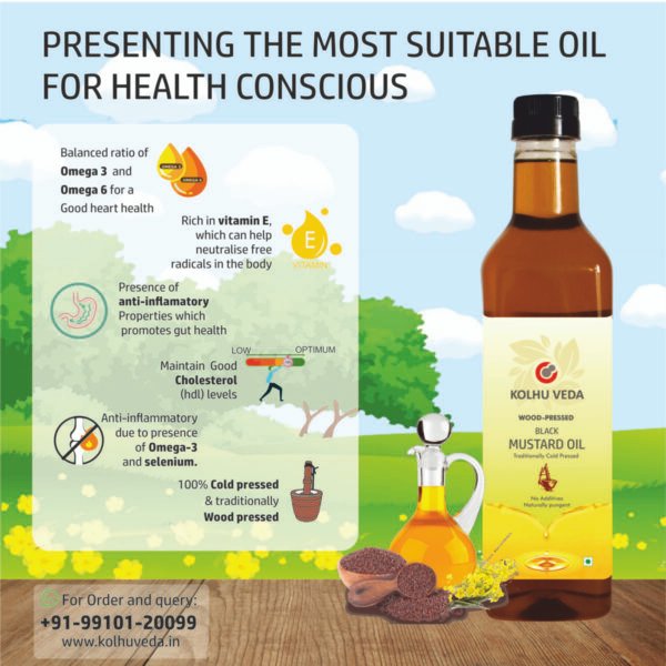 Kolhuveda Wood-Pressed Black Mustard Oil - Image 2